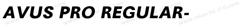 AVUS PRO REGULAR字体转换